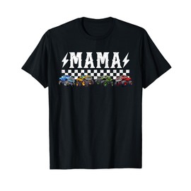 Mama Retro Monster Truck Family Crew Birthday Matching T-Shirt