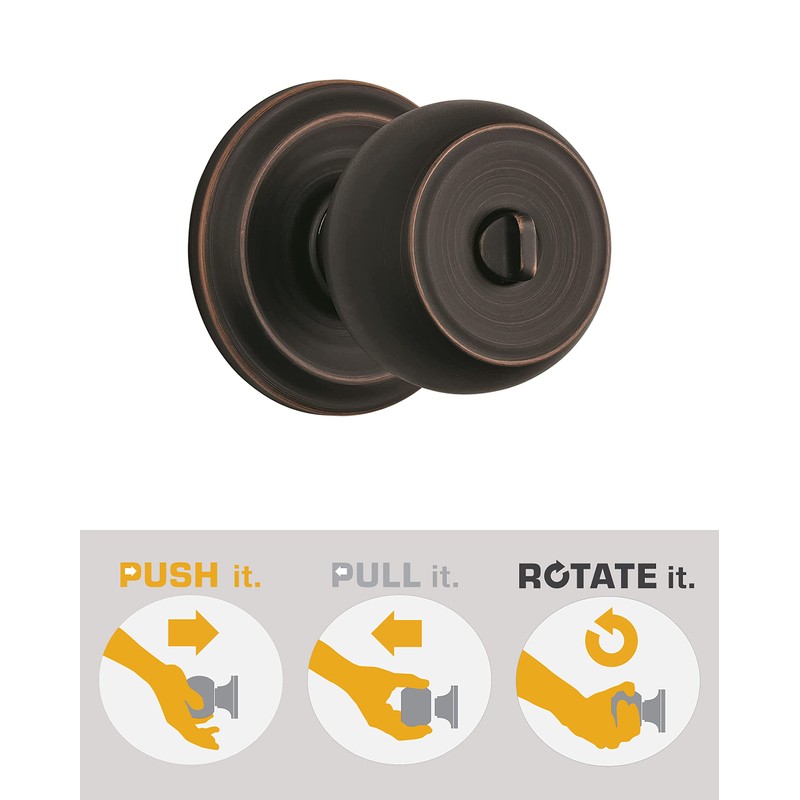 BRINKS - Stafford Privacy Locking Door Knob Set Bedrooms Bathrooms,