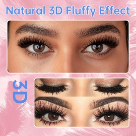 Fake Eyelashes Wispy Strip Lashes False Eyelashes Soft False Lashes by GEMERRY(10 Pairs, A03)