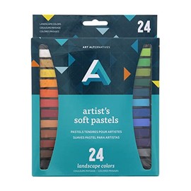 Art Alternatives Artist Soft Pastel Set, 24-Colors, Landscape - colorful pastel sticks for blending, sketching, and drawing