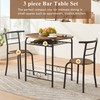 VECELO 3 Piece Round Dining Table & Chairs Set for