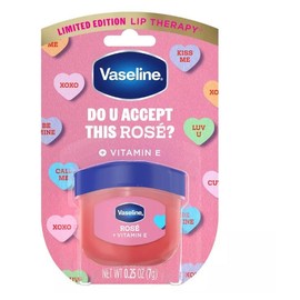 Vaseline Bálsamo Labial Edición Limitada San Valentín, Rosé con Vitamina E, Tamaño de Viaje 7g