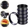 8-Pack Black Metal Egg Rings, Stackable Pancake Forms Set, Non-Stick