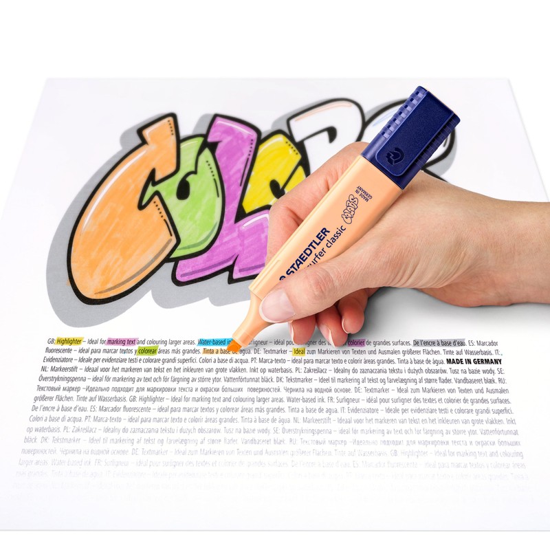 STAEDTLER 364 CC6 Textsurfer Classic Highlighter - Assorted Pastel Colours