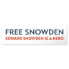 CafePress Free Snowden Bumper Sticker 10"x3" Rectangle Bumper Sticker Car