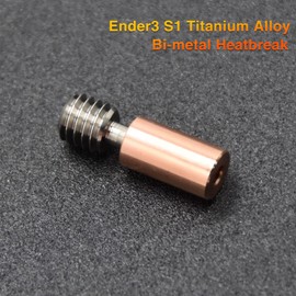 Generic Elves Sprite Extruder Pro Upgrade Copper+ Titanium Alloy Throat Tube Bimetal Heatbreak Compatible with Ender 3 S1/Ender3 S1 Pro/CR10 Smart Pro/Sermoon V1/Sermoon V1 Pro 3D Printer