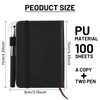 Bettinay Small Black Notepad A7 with 2PCS Pen, Pocket Notebook,