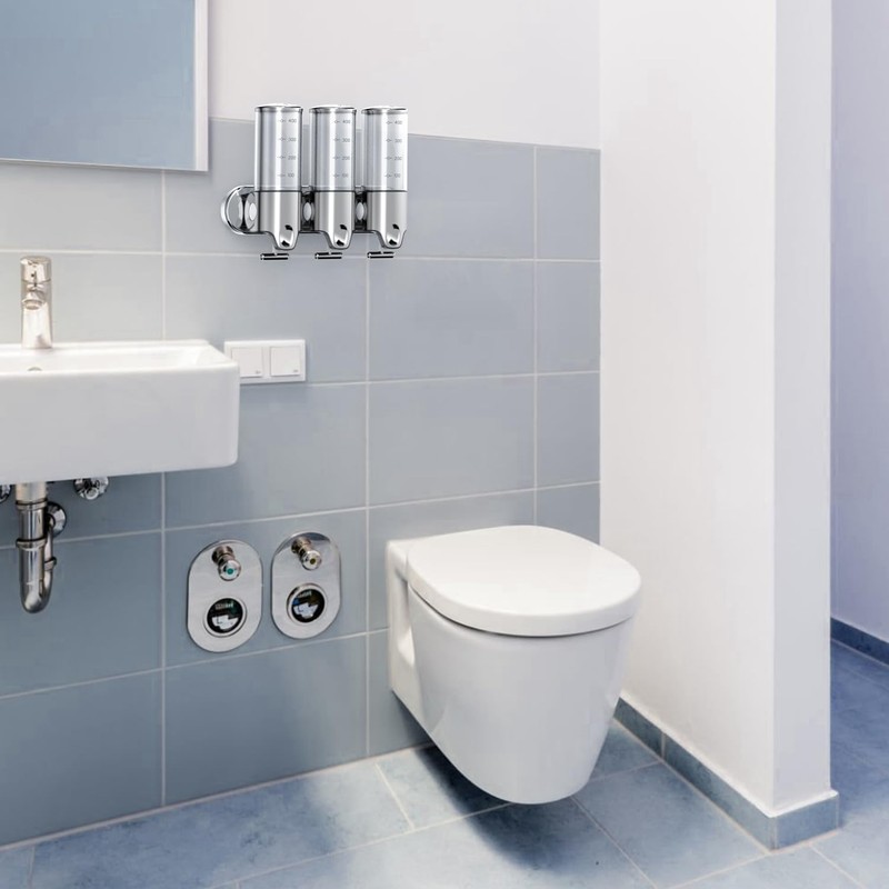 YIAOZ 3 in 1 Chamber Wall Mounted BathroomShower Pump Dispenser,Dispensers
