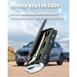 WAZSKE13D03 - Carcasa para llave remota, sin llave, repuesto para Mazda CX-3 CX-9 2020 2021, CX-5 2020 2021 2022 2023 TAYA-67-5DYB