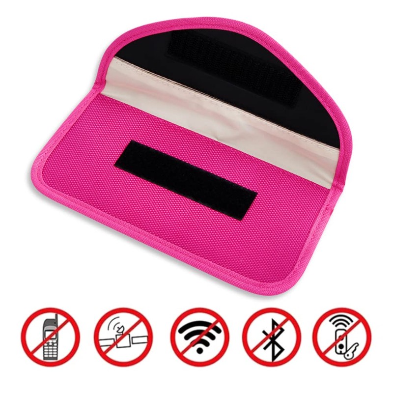 RFID Pink Signal Blocking Case Credit Card Sleeves Keyless Go