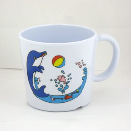 Nagao Unbreakable Children's Cup, 6.8 fl oz (200 ml), Dolphin, Dishwasher Safe, Made in Japan