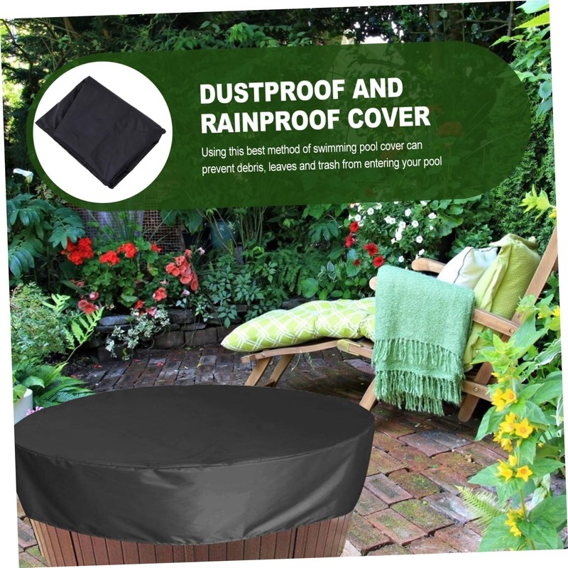 Outanaya 1Pc Round Hot Tub Cover Durable Spa Protector for
