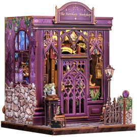 Fsolis Book Nook Kit, DIY Miniature House Kit for Adults Mini House Tiny Home Kit Bookshelf Decor Gift for Women Teenagers Craft Lovers (The Astrology Bookshop)