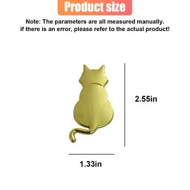 ZIMISI 3D Cat Metal Car Sticker Decal, Cute Animal Vehicle Bumper Badge Sticker, Universal Waterproof Automotive Exterior Decoration Emblem Accessory for SUV, Truck, Motorcycle (Gold)