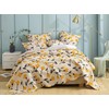 DaDa Bedding Fresh Botanical Bedspread Quilt - Yellow Fleur Floral