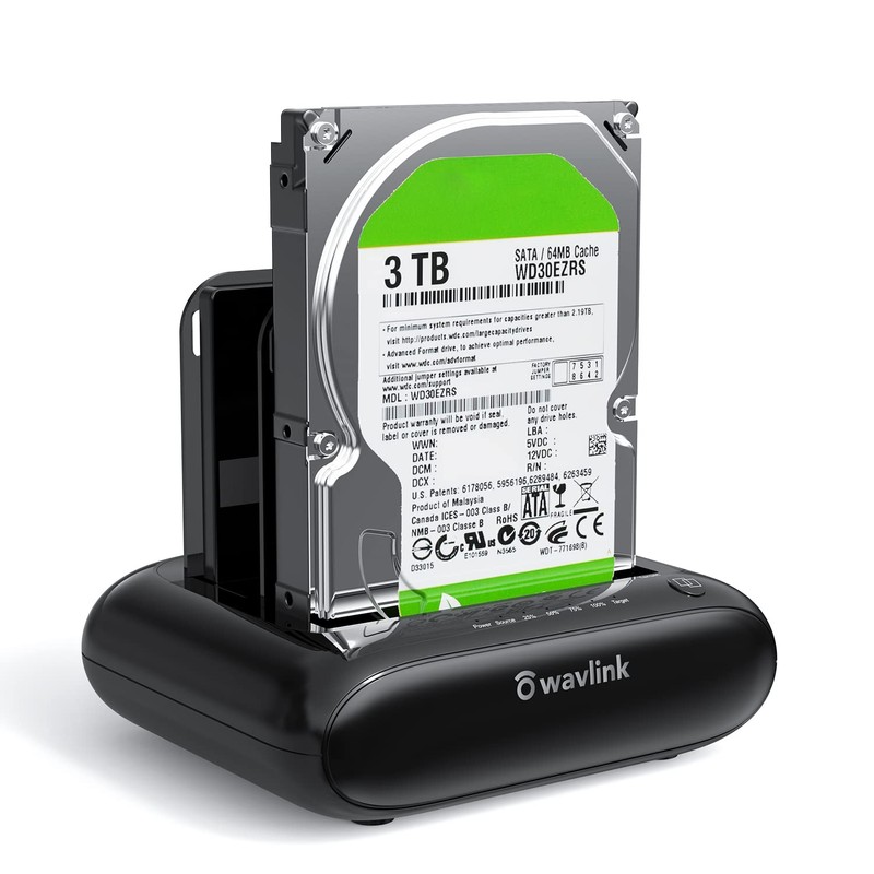 Wavlink Dual Bay External Hard Drive Docking Station, USB 3.0