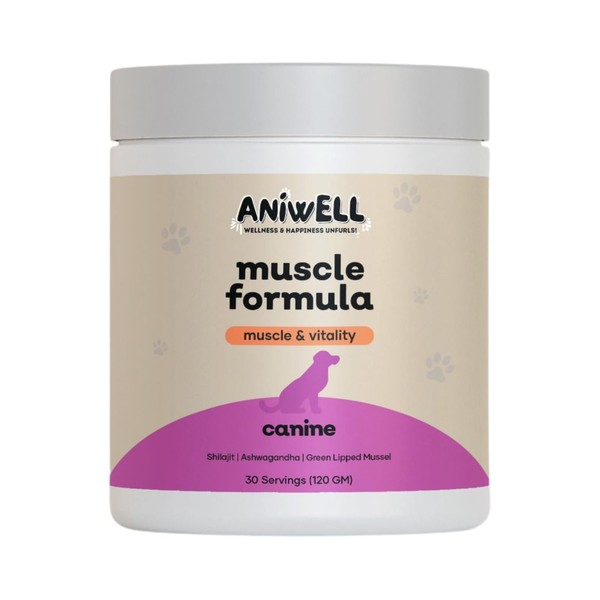 Muscle & Vitality Formula for Dogs with Ashwagandha, Shilajit, Green