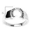 Fine 925 Sterling Silver Lucky Horseshoe Ring