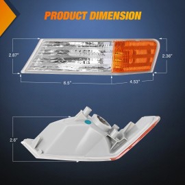 Nilight Front Signals Light Clear Amber for Jeep Patriot 2007-2017