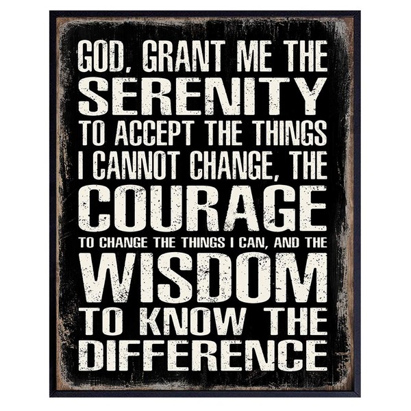 The Serenity Prayer Wall Decor - Twelve Steps and Twelve