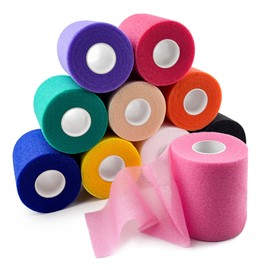 10PC Prewrap Athletic Tape 2.76 Inches X 12 Yards Pre Wrap for Hair Soccer Foam Underwrap Sports Wrap Prewrap Athletic Tape for Hair Pre Wrap Tape for Wrists Elbows Knees Ankles Hair Soccer
