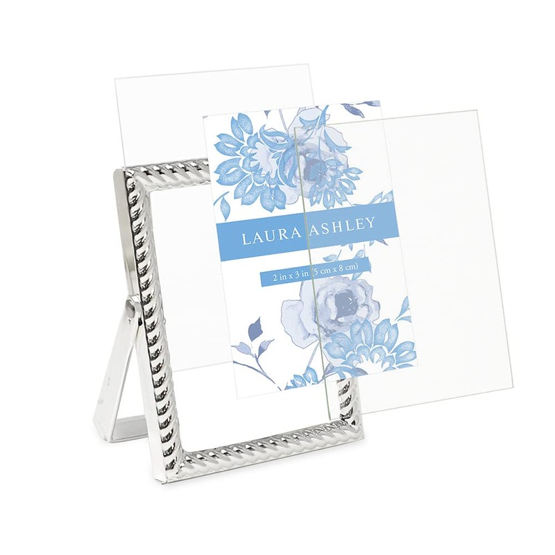 Laura Ashley 2x3 Silver Rope Metal Picture Frame (Vertical) with