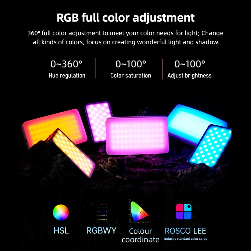 VILTROX 08X 8W RGB Photography Lamp Full Color LED Light