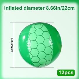 SAVITA 12pcs Beach Ball, 8.66in Inflatable Beach Balls for Kids Summer Pool Toys for Birthday Gaming Party Outdoor Activity Summer Holiday Toys (Green)