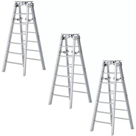 Figures Toy Company Set of 3 Silver Ladders for WWE & AEW Wrestling Action Figures