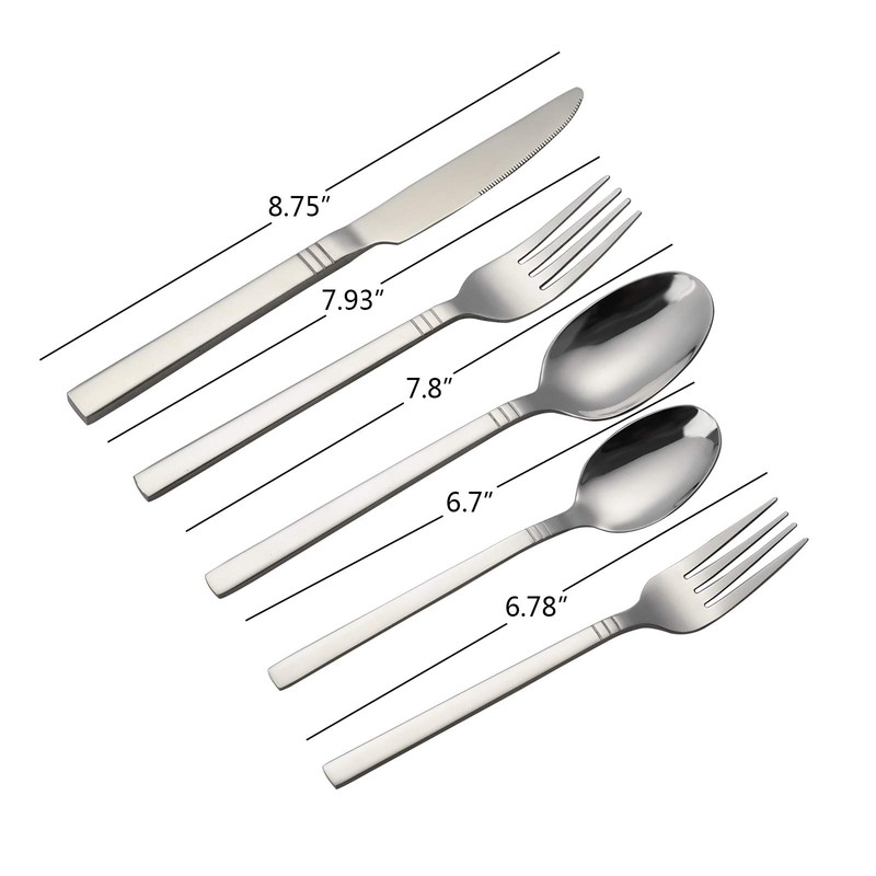 Morcte 80-Piece Stainless Steel Flatware, Service for 16