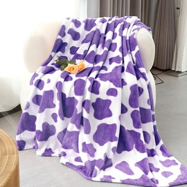 Purple Blanket Lightweight Soft Cozy Lavender Throw Blanket Cute Warm Fuzzy Fleece Blanket Purple Gifts for Teens Girls Women Birthday