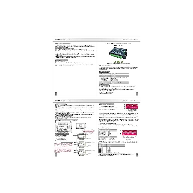 High Power 24 Channel RGB 3A/CH DMX512 Controller LED Decoder