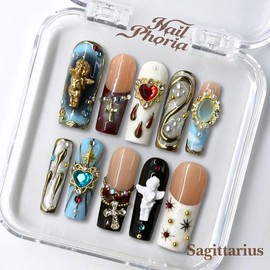 NailPhoria｜SURPRISE DEAL Collections (70 Styles) acrylic press nails:_Sagittarius_M