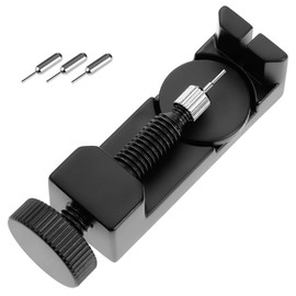 Watch Link Removal Kit, Metal Watch Strap Adjustment Tool, Adjust Repair Tool Kit, Watch Belt Remover Watch Sizing Tool for Watchmakers, Pins, Replace, Bar, Punch Pin, Adjustable Base (Black)