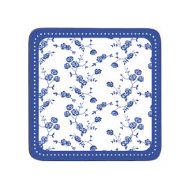Premier Housewares Blue Rose Coasters - Set of 4