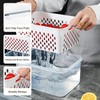 flexman Pack of 3 Fruit Storage Containers, Transparent, Non-Safe Drain