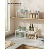 SONGMICS Cabinet Organizer Shelf, Set of 4 Kitchen Counter Shelves,