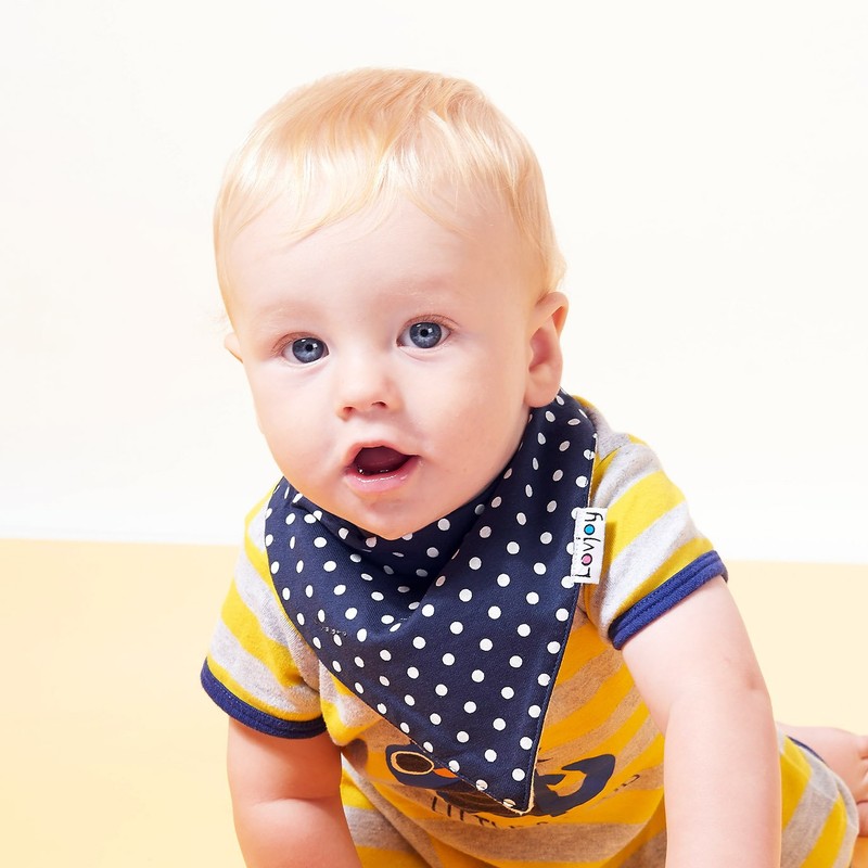 Lovjoy 100% Cotton Bandana Dribble Bibs, Light & Absorbent for