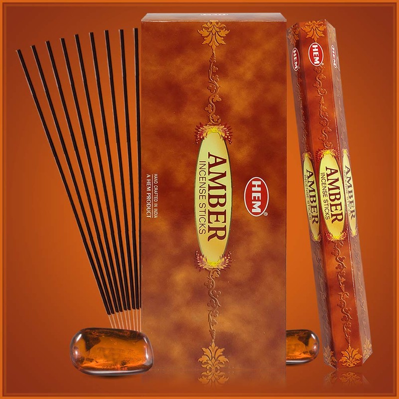 Amber Incense Sticks and Incense Stick Holder Bundle Insence Insense