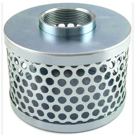 Duraduro 1.5" in NPT Plated Steel Metal Round Hole Strainer for Suction Hose (1.5 inch Connection)