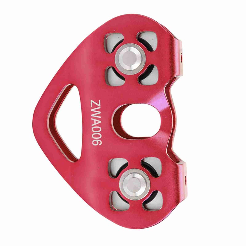 30KN Dual Pulley Zip Line Rescue Cable Trolley Outdoor Rock
