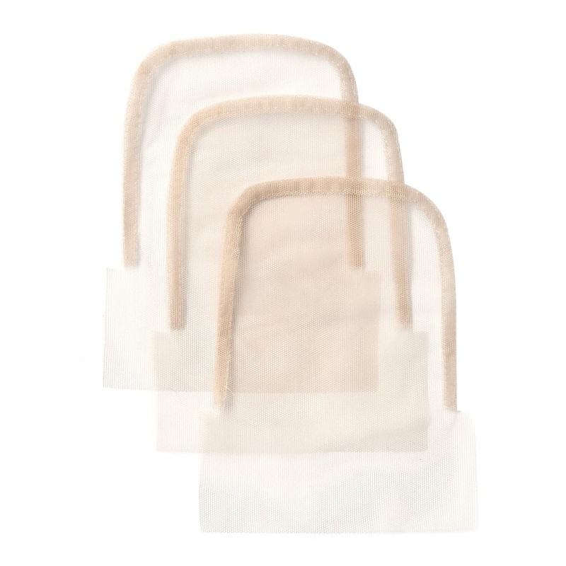 YANTAISIYU 3 Pieces 4X4 Inch Lace Net Wig Accessories Lace