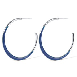 TaYolnFaSo Colorful Enamel Hoop Earrings for Women 18K Real Gold Plated Open Hoop Earring Hypoallergenic Stainless Steel Enamel Earring Jewelry Gift for Wife Girlfriend, 39.2, Stainless Steel, No