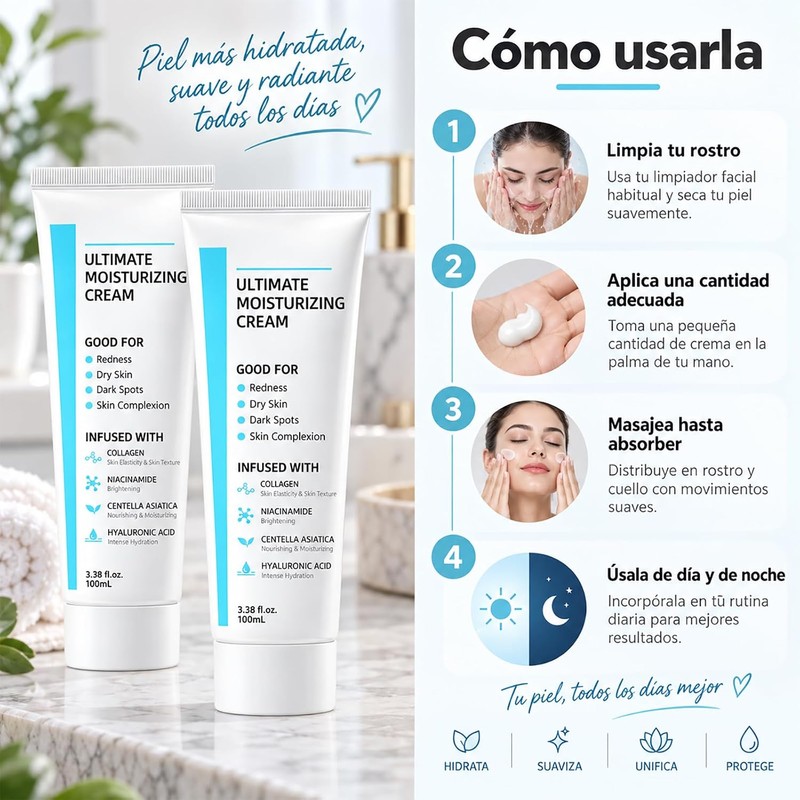 2PCS Crema Coreana Original,Youthful Formula Crema Hidratante Ultimate