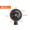 Corvid Thumb Control 8-Pattern Garden Hose Nozzle, High-Pressure Adjustable Spray