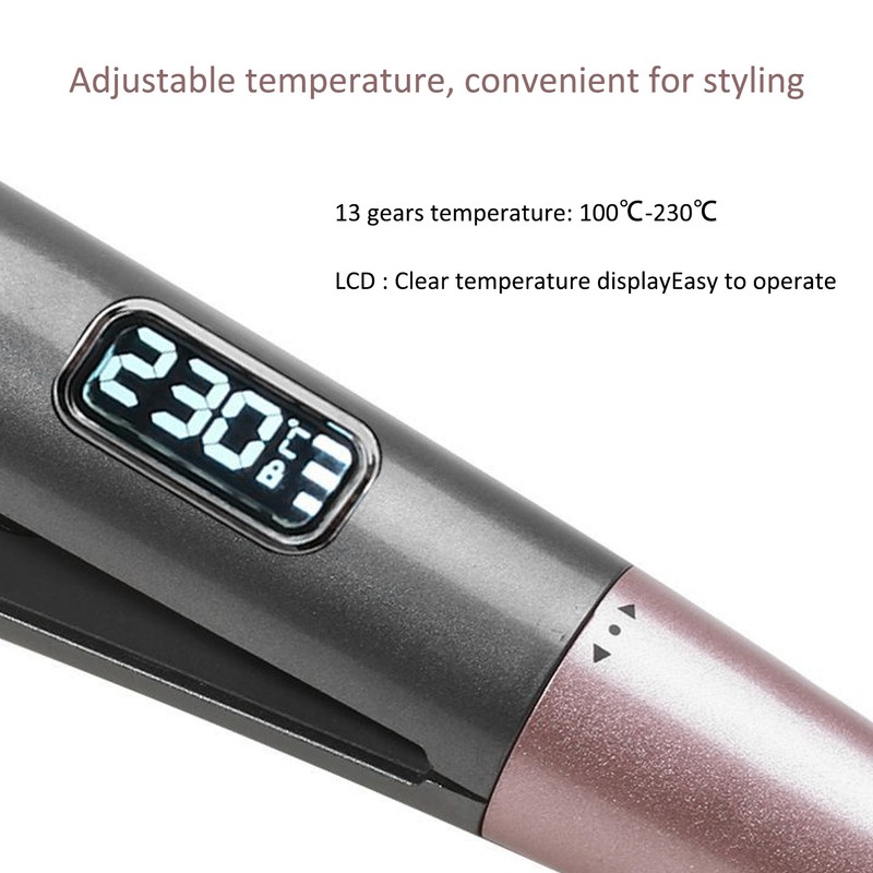 Hair Straightener Curler Professional Temperature Adjustable LCD Curling Iron for