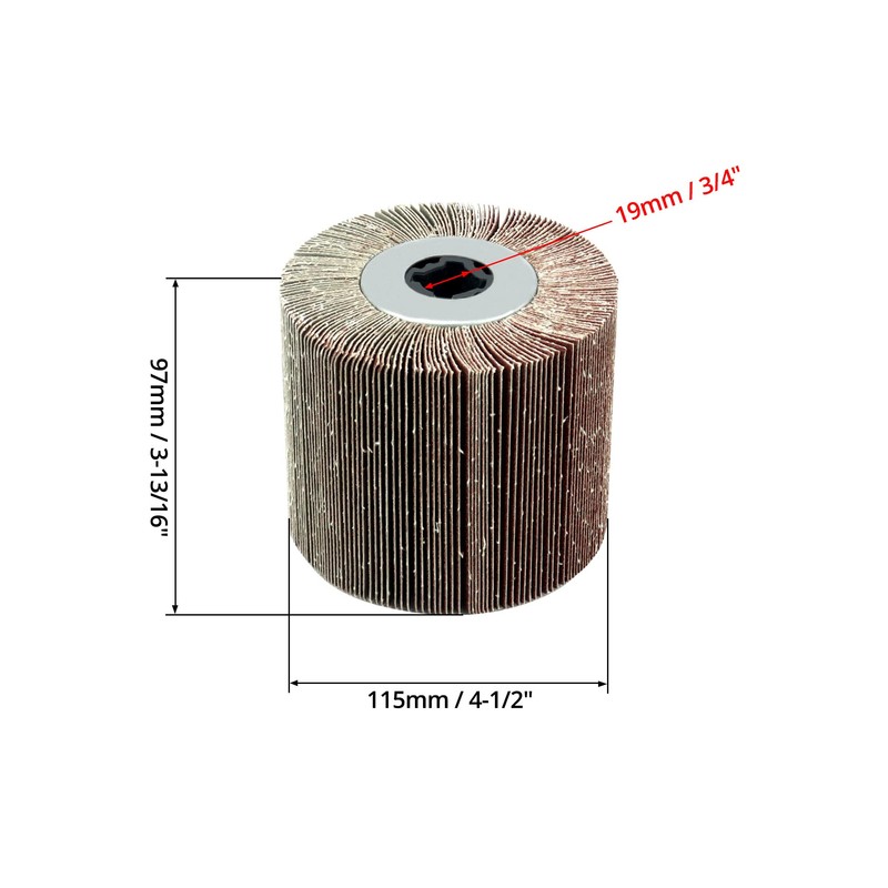 QWORK Flap Sanding Wheel, 2 Pack Wire Drawing Polishing Wheel,