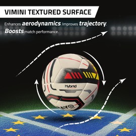 Rayo Mission Hybrid 32 Panel Match Football of Size 5 | FIFA Approved/Stamped | Material: PU | 1 mm Thickness Football for Professional Matches