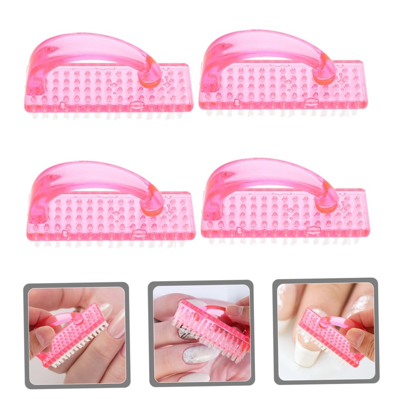 FOMIYES 4pcs Nail Scrub Brush for Fingernails Toenails Cleaning Tools