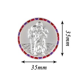 Fritz Cox St Christopher Car Medal with Mosaic Edge
